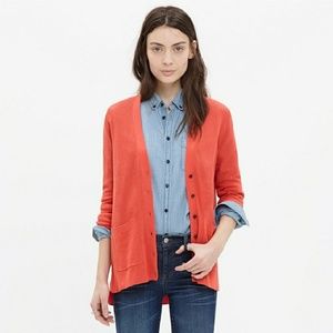 Madewell Coral Cardigan